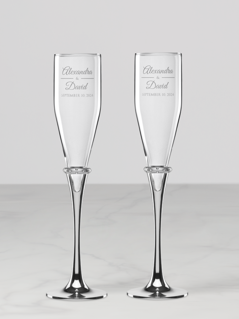 Personalized Devotion 2-Piece Toasting Flute Set